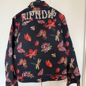 RipnDip deep Navy Denim Jacket w/embrodery
